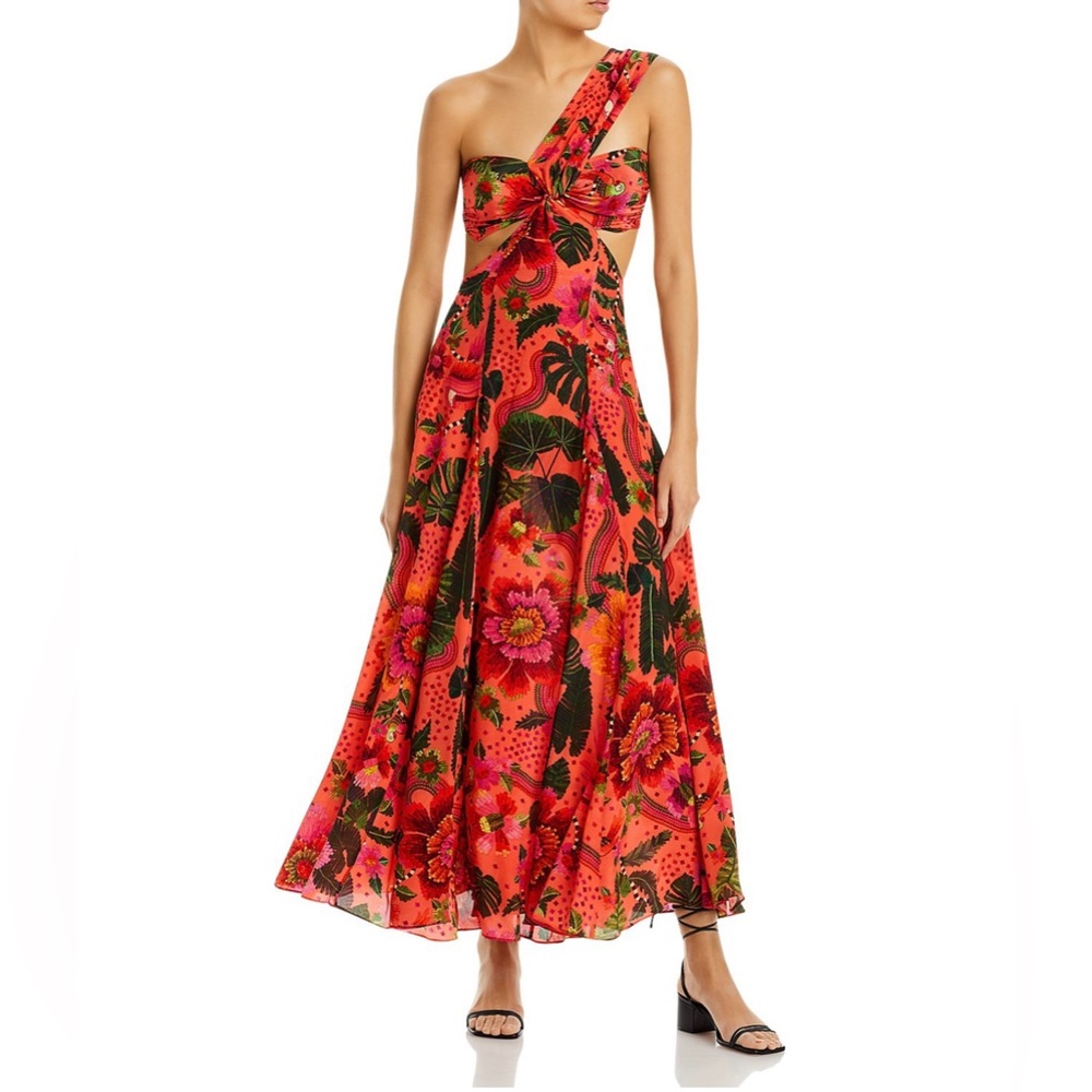 NWT Farm Rio Blooming Garden One Shoulder Dress